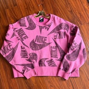 Nike Women's Pink Graphic Crew Neck. Sz 2x